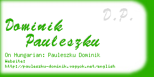 dominik pauleszku business card